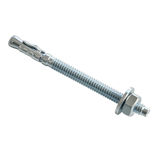 1/4" x 3-1/4" Wedge ANCHORPZ - Concrete Anchor Carbon Steel Wedge Anchor with Excellent Anti-Rust Performance 10PC - size: 1/4"x3-1/4"