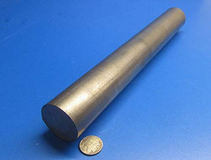 1045 Carbon Steel Round Rod, 1.625" Diameter x 1 Ft. Length, 1 Pc.