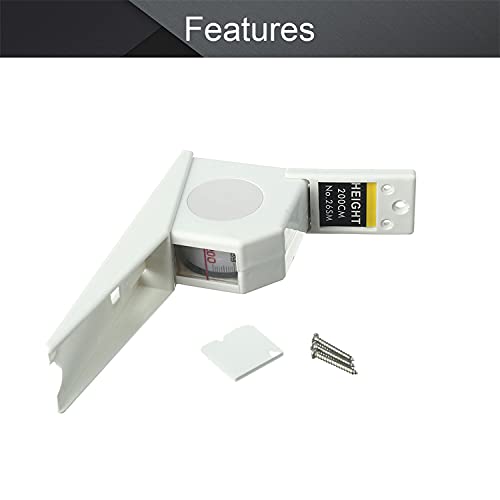 Utoolmart 200cm Height Meter White Wall Mounted Height Meter Growth Ruler CM Metric
