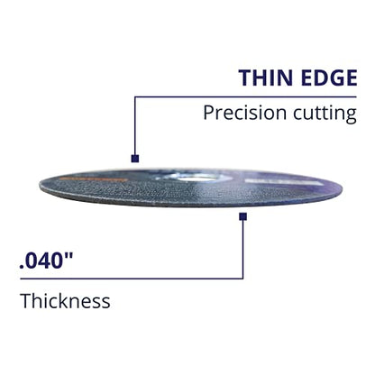 200 Pack 4.5" Cut-Off Wheels Lincoln Abrasives .040" Metal & Stainless Steel - style: 4.5" x .040"