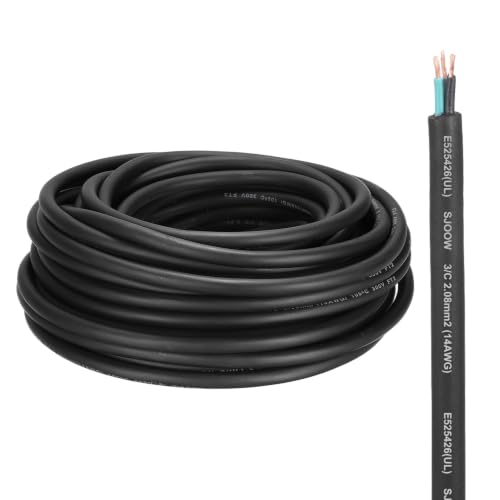 MECCANIXITY 14/3 SJOOW Electrical Wire Cable 10ft 14 AWG 3 Conductor UL - size: 14AWG*10ft, style: 3 Conductor