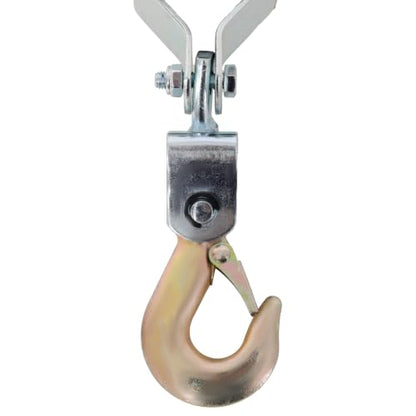 Hand Winch Puller with Double Gear, 3 Hooks, 12FT Cable, Ratchet System for Easy Hand Pulling