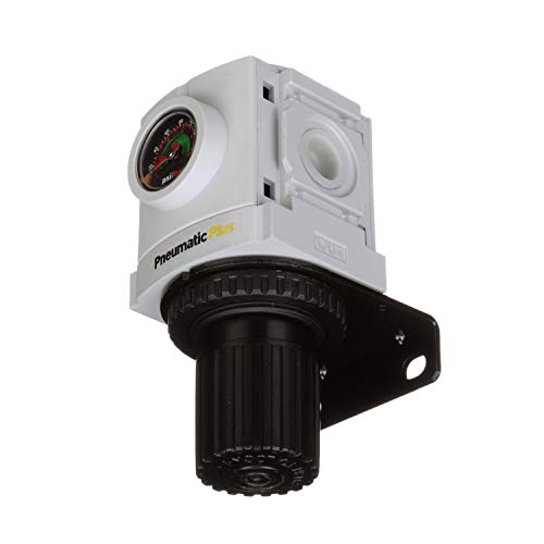 PneumaticPlus PPR3-N03BG Compressed Air Pressure Regulator, 3/8" NPT - size: 3/8" NPT