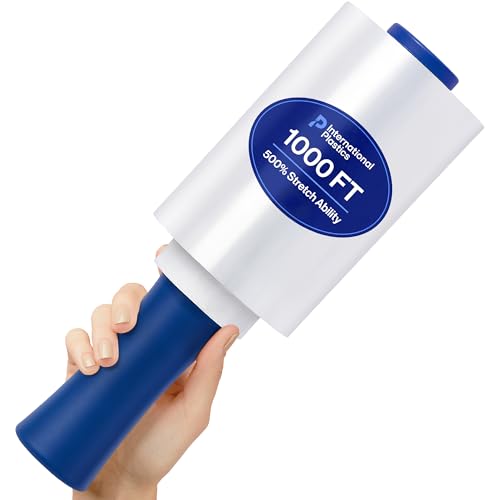 International Plastics Co. 5'' Stretch Wrap with Rotating Handle for Moving - size: 1 Pack, style: 5" Spinning Handles