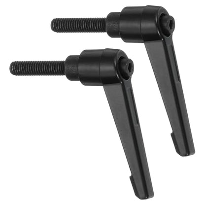 uxcell 2Pcs M6 x 25mm Adjustable Knobs Handle Male Thread Push Button Ratchet Quick Release Locking Rotating Bolt for Lathe Machinery, Black - size: M6 x 25mm