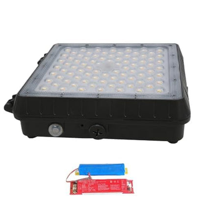 E2 Lighting LED Canopy Light, Emergency Battery Backup, 55W Adjustable - color: Dark Bronze w Battery