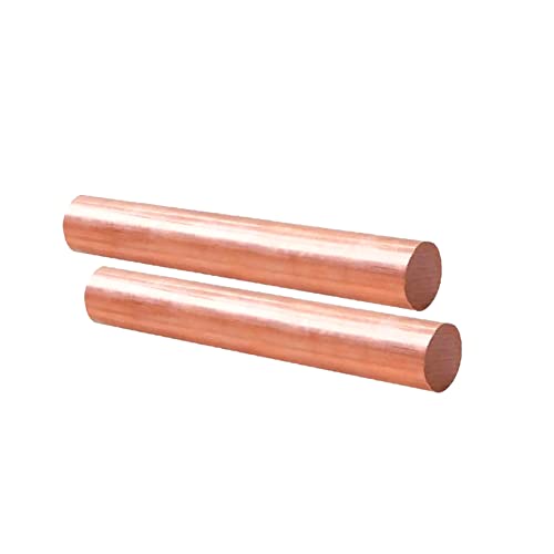 2Pcs Pure Copper Round Rod 1/2"(12mm) Dia 7.87" Length Bare Copper Cu Metal Rod for Metal Craft Hobbies - size: 1/2" Dia, style: 8"Length, 2Pcs