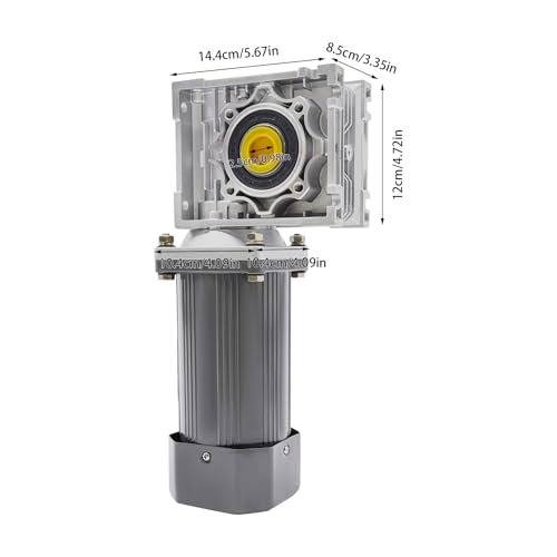 Electric Gear Motor 40cr Alloy Steel 370W AC 60HZ 90-1650r/min/50HZ 90-1350r/min 50K Worm Gear Powerful Electric Motor Reducer Gearbox High Torque with Adjustable Speed and Temperature - size: 370W AC