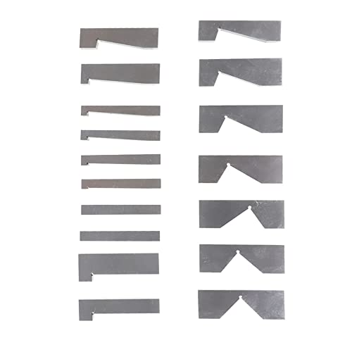 kimllier 17Pcs Angle Plates Block Set, Precision Steel Gauge Block