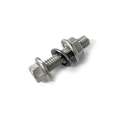 30 Sets M6x1.0-16mm Flanged Hex Head Bolts Kits, Flange Hexagon Screws, Hanger Bolts,Stainless Steel 18-8 (304), M6 Flange Bolt and Nuts,Washer for Securing Exhaust Components for Bicycle (M6x16mm) - size: M6x1.0-16mm