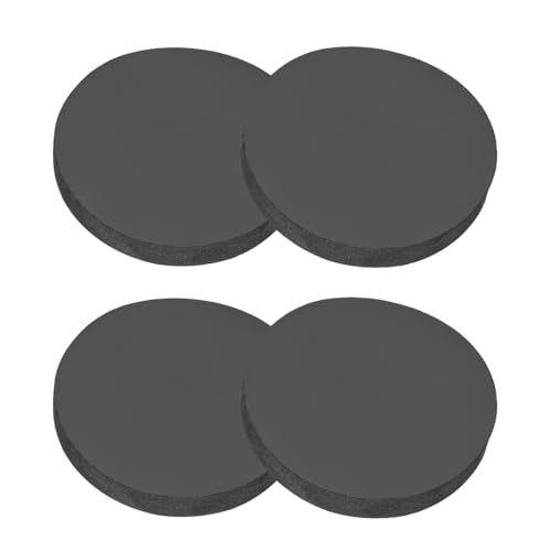 PATIKIL Rubber Solid Discs Washers, 4 Pcs Anti-Vibration Spacer 50mm OD x 8mm Thick Rubber Round Gasket Pad Bushings Spacer Washer for DIY Gasket Craft, Black - size: 50mm x 8mm