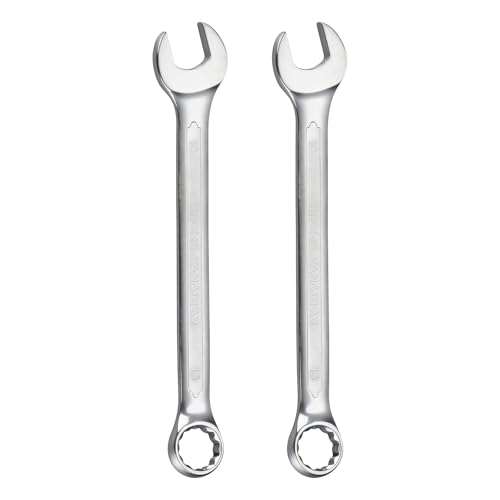 HARFINGTON 2Pcs Metric Combination Wrench 18mm Open End & 15-Degree Offset - size: 18mm