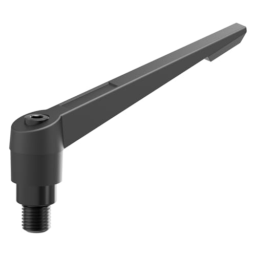 Clamping Lever Handles, M6 x 12mm Male Thread, Adjustable Quick Release Locking Rotating Screw Bolt Stud Knobs Apply for Lathe Machinery, Black - size: M6 x 12mm
