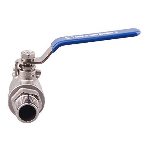 DERNORD Full Port Ball Valve 1/2 Inch - Male x Female Stainless Steel 304 Heavy Duty for Water, Oil, and Gas,1000WOG (1/2 Inch NPT) - size: 1/2 Inch NPT, style: Pack of 1