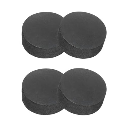 PATIKIL Rubber Solid Discs Washers, 4 Pcs Anti-Vibration Spacer 22mm OD x 8mm Thick Rubber Round Gasket Pad Bushings Spacer Washer for DIY Gasket Craft, Black - size: 22mm x 8mm
