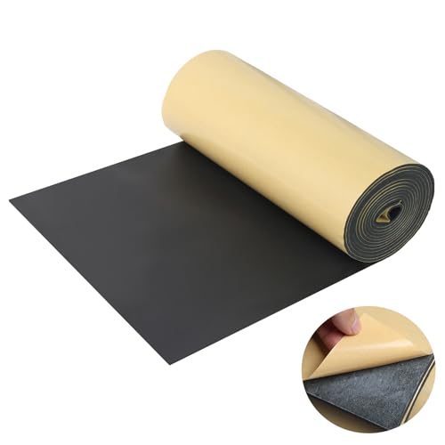 Eunice Sponge Neoprene Foam Sheet with Adhesive, 12 in x 118 in x 1/4 in - size: 12 in x 118 in x 1/4 in