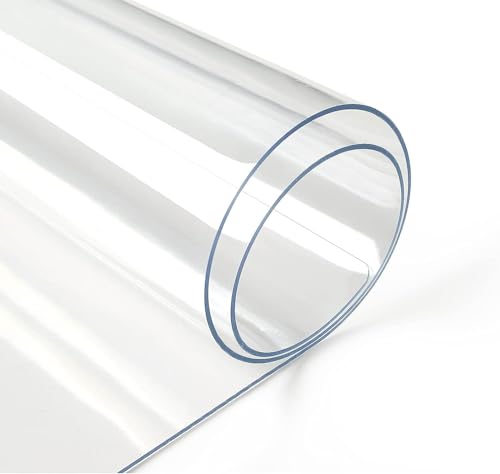 Deep Dream 1.5mm Clear Desk Cover Protector, 14×32 Inch Clear Desk Cover, Rectangular Vinyl Desk Pad, PVC Plastic Table Cover for Office, Dresser, Night Stand, Computer & Writing Desk Tabletop - color: Clear 1.5mm, size: 14" x 32"