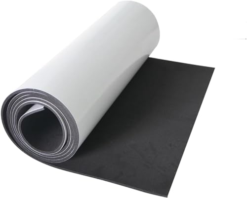 Self-Adhesive Neoprene Sponge Foam Sheet, 12"x81"x1/8", Closed Cell, Black-Sound Deadening, Insulation, Weatherproofing, Padding, Easy Cut for Crafts, DIY - size: 12x81x1/8"