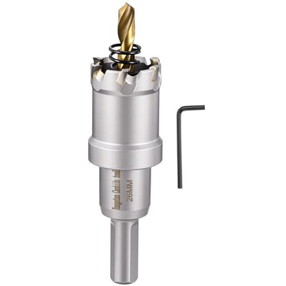 1-1/32" 26mm Hole Saw Tungsten Carbide TCT Hole Cutter W/Drill Bit - size: 26mm (1-1/32")
