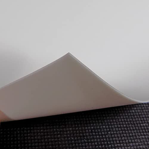 White Silicone Rubber Sheet, 60A Duro, 1/32 x 9 x 12 Inch, Food Grade, Made in the USA, No Adhesive Backing, High Temp Heavy Duty for Gaskets DIY Food Covers Lids Sealing Material Pads Oven Protection