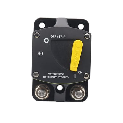 5/16" Studs 40A Amp Battery Switch Circuit Breaker Waterproof UL - size: 5/16" studs-40A