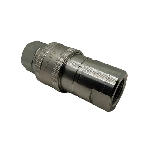 1-Set 1" Ag ISO5675 Carbon Steel Hydraulic Quick Disconnect Coupling/Coupler Poppet Valve，Pioneer Type, Set w/Dust Cap - size: 1Set-1"NPT(Poppet)