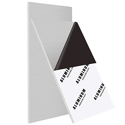 2Pack 1/8Inch Thick Aluminum Sheet Plate, 6" x 12" 6061 Aluminum Plates - size: 6x12", style: 2PCS-1/8"