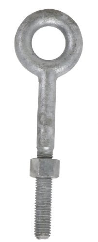 Koch 105130 Forged Steel Eye Bolt with Nut, 1/2" by 8", Hot Dipped Galvanized Steel, for Anchoring Chain and Wire Rope, 2,200 lbs. Working Load Limit