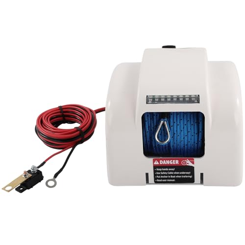 cciyu 12V Electric Free Fall Anchor Winch with Wireless Remote Control