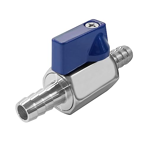 Beduan 3/8” Barb Ball Valve 304 Stainless Steel Mini Shut Off Valve - size: 3/8" Hose Barb