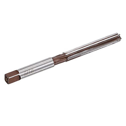 uxcell 5/16" Hand Reamer H8 Accuracy Alloy Tool Steel 6 Flutes Straight Shank Milling Cutter Tool - size: 5/16"