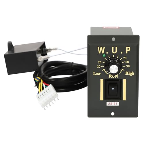 AC 110V 180W Worm Gear Reducer Motor with Speed Controller 1:50 Reduction Ratio Gearmotor Adjustable Variable Speed High Torque Reducer Motor 27 RPM