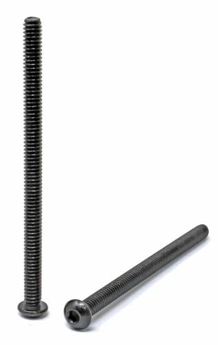 iexcell 10 Pcs 1/4-20 x 4 Stainless Steel 304 Hex Socket Button Head Cap Screws Bolts, Black Oxide Finish, with Hex Key Spanner - size: 1/4-20 x 4"