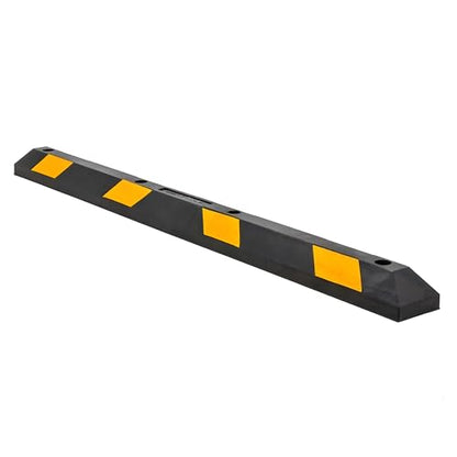 Guardian Rubber Parking Stopper Curb, Mounting Holes, Hi-Vis Yellow, 6 Ft - size: 6 Foot