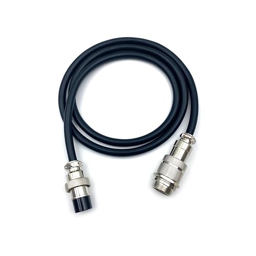 3.28 ft GX20 14 Pin Male to Female Cable, GX20 14Pins Female to Male Head Aviation Cordset Electrical Connector Panel Mount Circular Metal Adapter Cordset for Ships 5A 200V 22AWG (1meter) - size: GX20 14Pin