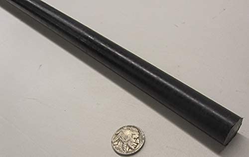 Black Nylon Extruded Round Rod .750" (3/4") x 5 Ft Length 2 pcs 10 Feet