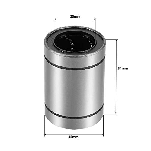 uxcell LM30UU Linear Ball Bearings 30mm Bore 45mm OD 64mm Long for CNC Machine 3D Printer 4pcs - size: 30mm