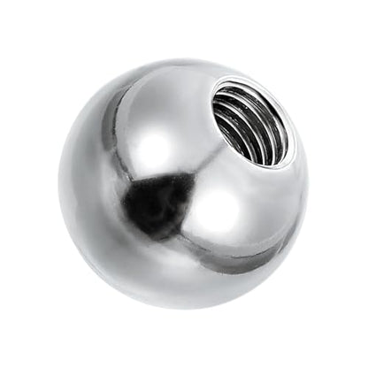 PATIKIL M8 x 25mm Ball Nuts Knob, 304 Stainless Steel Round Solid Silver Light Fixture Decorative Screw Cap Cover Machinery Hardware - size: M8x25mm