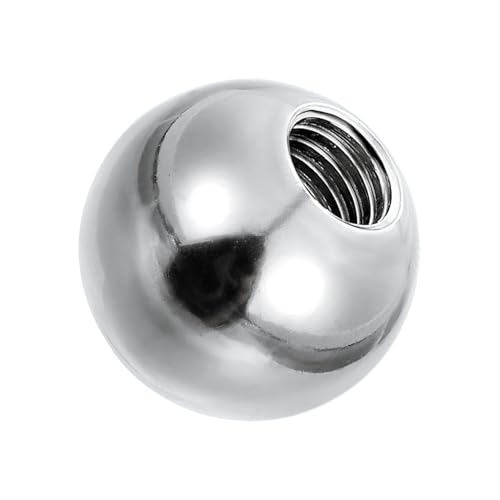 PATIKIL M8 x 25mm Ball Nuts Knob, 304 Stainless Steel Round Solid Silver Light Fixture Decorative Screw Cap Cover Machinery Hardware - size: M8x25mm