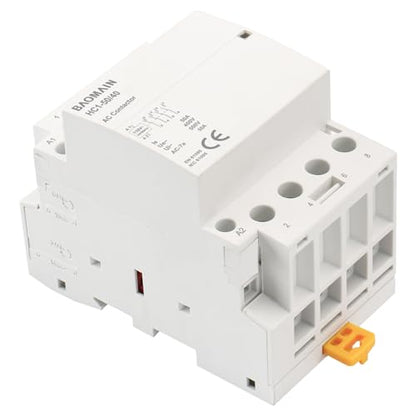 BAOMAIN 50A 4 Pole AC Contactor 110V 4NO DIN Rail for HVAC EV Smart Home