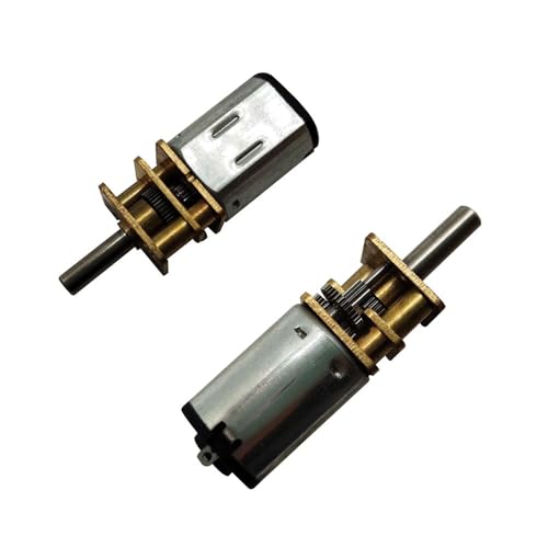 BRINGSMART 2pcs N20 Micro Motor Electric 12mm Gearbox 12V 4000rpm D Shaft - size: 12V 4000rpm