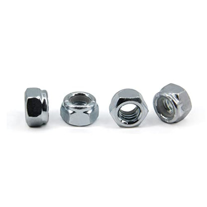 5/16"-18 Nylon Insert Hex Lock Nuts,Carbon Steel White Zinc Plated, Hex Lock Nut Silver Self-Locking Nylock Locknuts,100pcs/pack (5/16"-18-100pcs) - size: 5/16"-18-100pcs