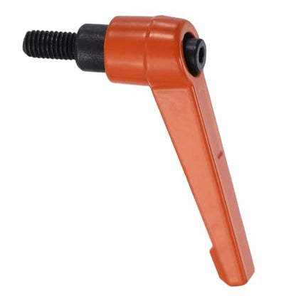 uxcell Clamping Lever Handles for Lathe, M6x12mm Male Thread Orange - size: M6x12mm