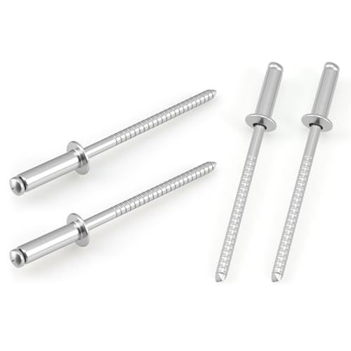 SDTC Tech Stainless Steel Blind Rivets 1/8" x 3/8" (4-4) Open End Type Pop Rivet Grip Range 3/16-1/4 inch (50 pack) - size: 4-4 50pack