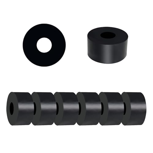 8Pcs Rubber Spacers, 1'' OD x 3/8'' ID x 0.5'' Thickness Black Round - size: 1'' OD x 3/8'' ID x 0.5'' Thickness