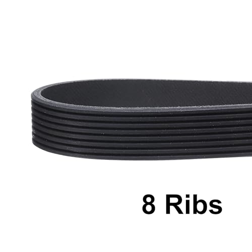 uxcell 440J8 PJ V-Ribbed Belt 8 Ribs 44" L x 0.74" W x 0.14" H, EPDM - size: 440J8