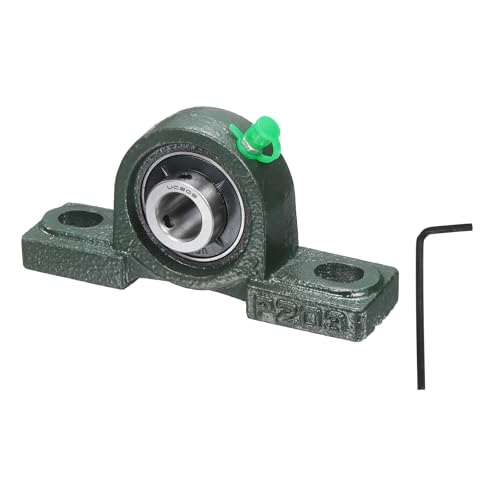 uxcell UCP202 Pillow Block Bearings 15mm Bore Self Alignment Solid Cast - size: UCP202 (Bore 15mm)
