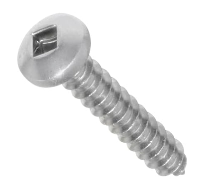 #6 x 1-1/2" Pan Head Sheet Metal Screws, Full Thread, Square Drive, Stainless Steel 18-8, Bright Finish, Self-Tapping, Quantity 100 Pieces By Fastenere - size: #6 x 1-1/2"(100 PACK)