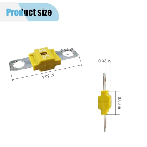 2PCS AMI/Midi Fuse Holders with 60A Fuses, High Current Fuse Holder with Cover, Automotive Fuse Holder, and Bolt-On Fuses for Cars, Buses, Caravans, Trucks, Construction Vehicles (60A) - style: 60A