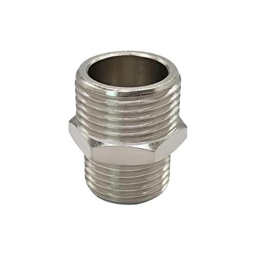 7/8" Male Thread to 1/2" Male Threaded Toilet Bidet Hose Adapter (Pack of 1) - size: 7/8" Male x 1/2" Male
